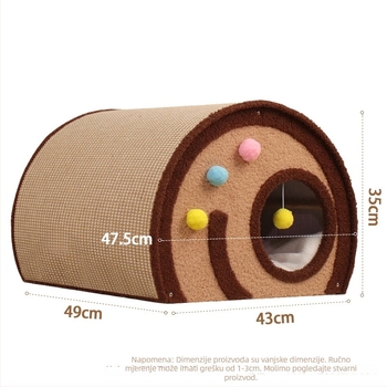 Drveno mačje gnijezdo s zatvorenim dizajnom (Materijal: drvo; Značka: Loves to climb cool; Za: mačke; Kategorija: gnijezdo za kućne ljubimce, kavez)