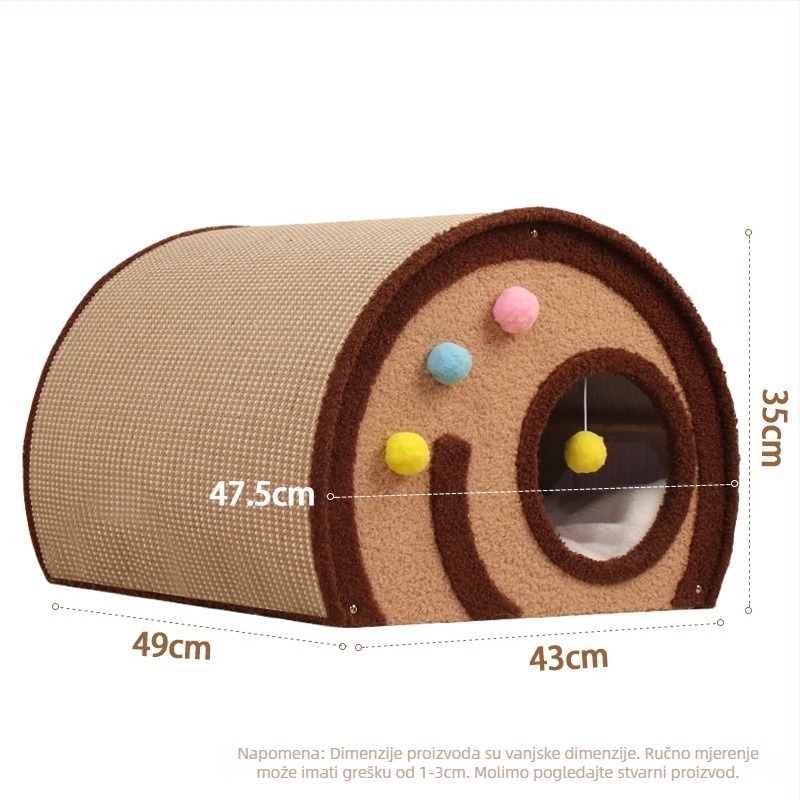 Drveno mačje gnijezdo s zatvorenim dizajnom (Materijal: drvo; Značka: Loves to climb cool; Za: mačke; Kategorija: gnijezdo za kućne ljubimce, kavez)