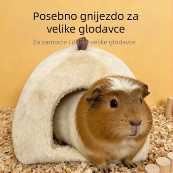 Hamster gnijezdo od pamuka, unutarnja kućica za male ljubimce, toplo sklonište za spavanje zimi