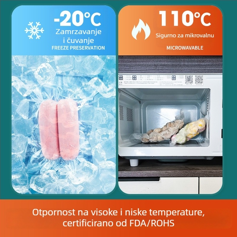 ShineYe najlonska vakuumska rolna vrećica za prehranu – vakuumsko pakiranje, najlonska konstrukcija, dnevni kapacitet 10000 vrećica