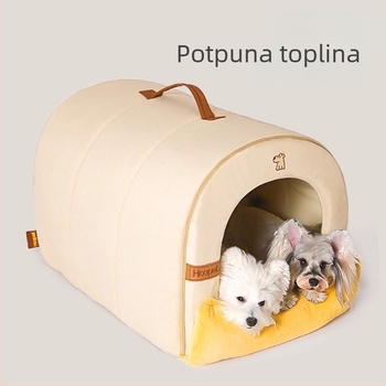 Mačje gnijezdo s toplim baršunastim lukom — unutarnja uporaba, poliester, zadržava toplinu
