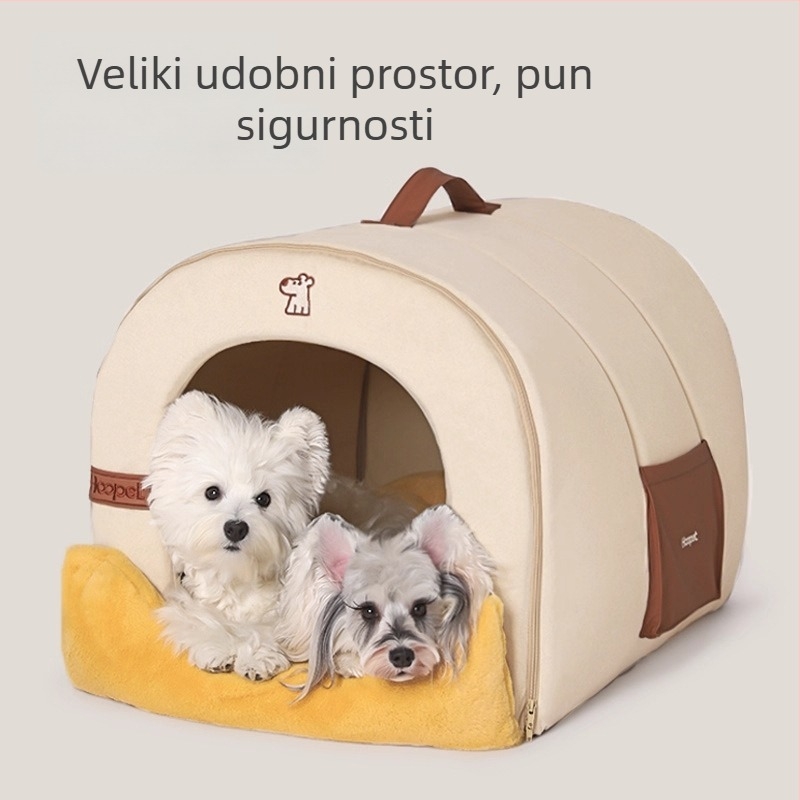 Mačje gnijezdo s toplim baršunastim lukom — unutarnja uporaba, poliester, zadržava toplinu