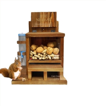 Drvena vanjska hranilica za veverice i habitat za hrčka, gnijezdo za veverice i krticu