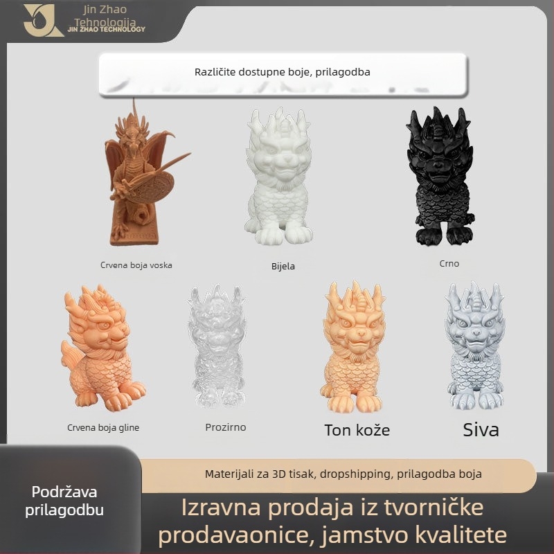 3D printana anime figura od fotosenzitivne smole — točnost ispisa 0,05 mm, materijal: fotosenzitivna smola, pogodno za modele i figurice