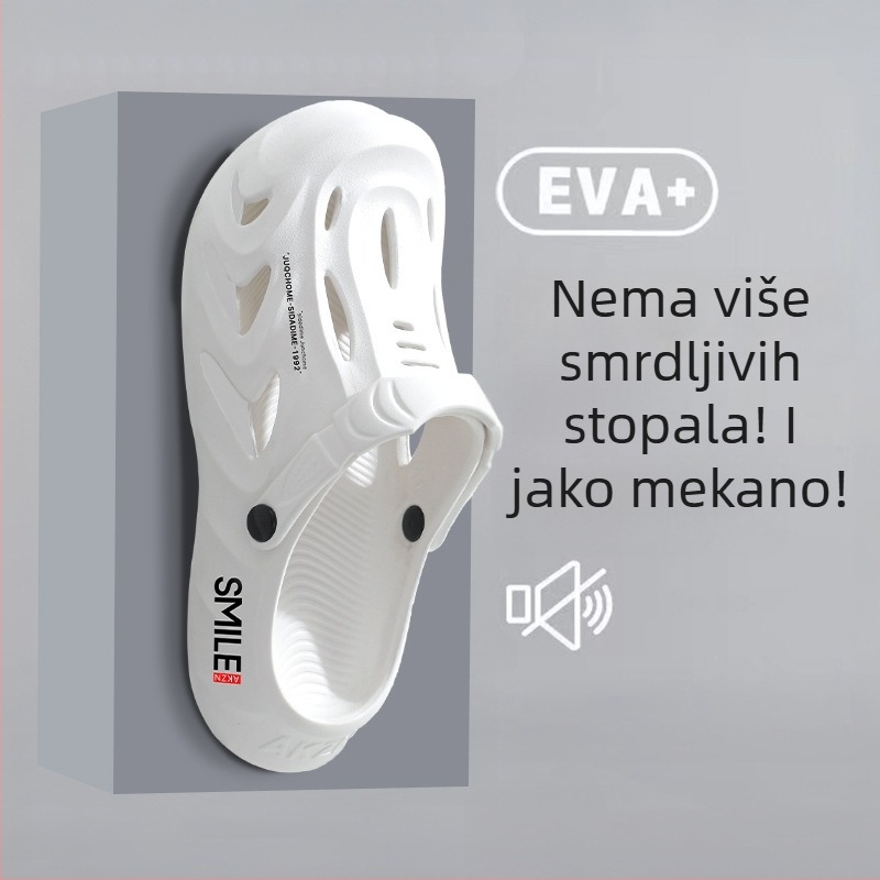 Muške EVA sandale sa zatvorenim prstom, elastični remen i vulkanizirana potplata