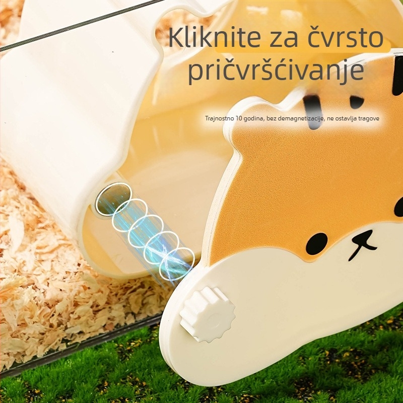 Plastična kućica za hamstera, crtić-stil, kućica u obliku kuće s prozorom za promatranje, za unutarnju i vanjsku upotrebu