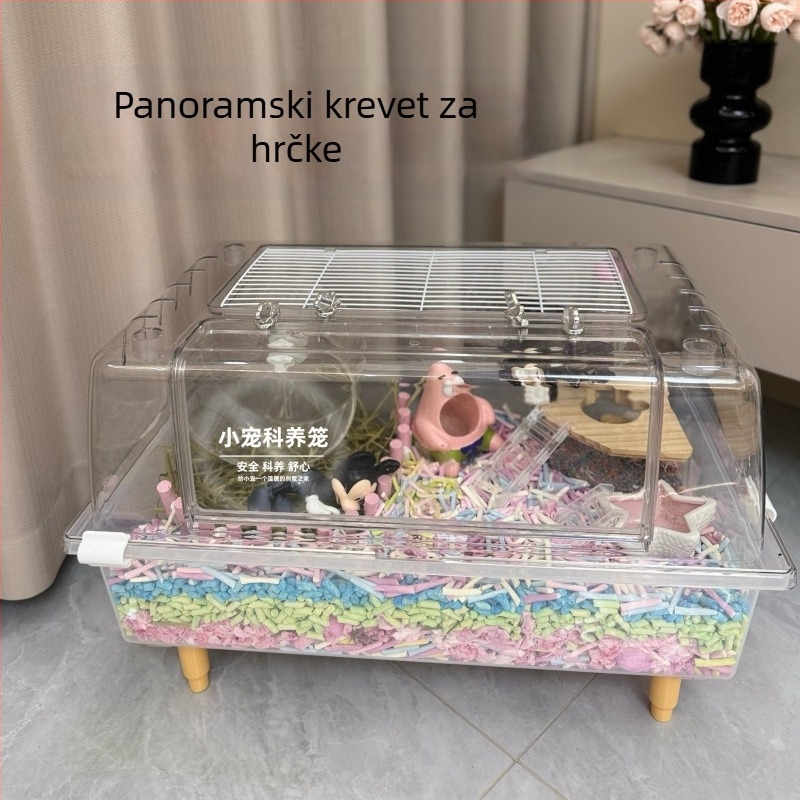 Kavez za hrčka, od plastike, kvadratnog oblika, vodootporan, za unutarnju upotrebu