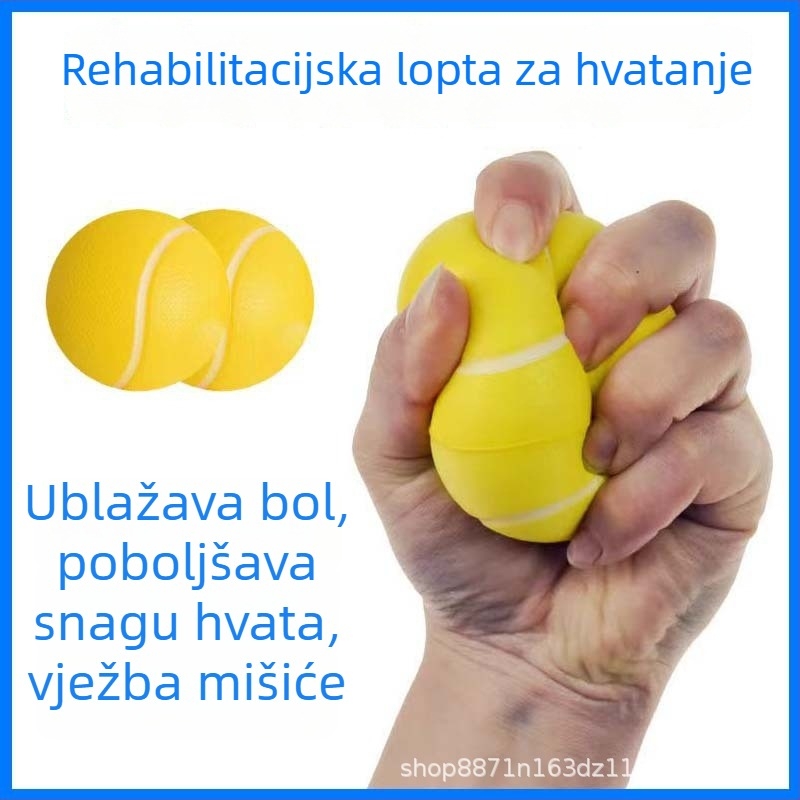 Lopta za rehabilitaciju hvata: vježbe prstiju i ruke za hemiplegiju i moždani udar, vježbe za pet prstiju