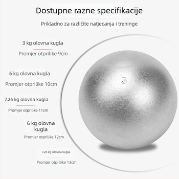 Šot-put Yupu od lijevanog željeza, 3/4/5/6/7.26 kg, atletika
