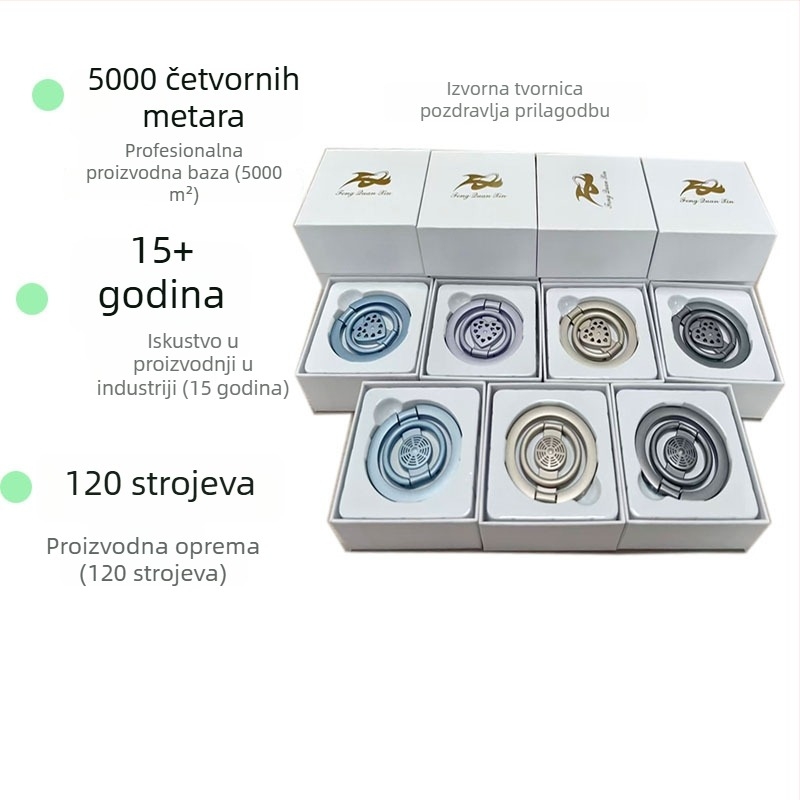 MagSafe držač telefona s prstenastim nosačem — univerzalni model, 360° rotacija, skl опivi, metalni materijal, cinkova legura, protiv podrhtavanja, sprej za miris
