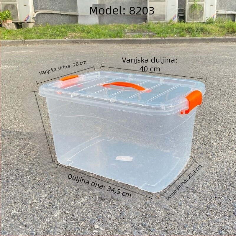 Kutija za pohranu s poklopcem - plastična, model 1851, kapacitet ispod 300 ml, ručno nošenje
