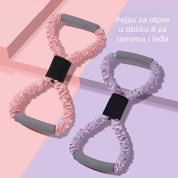 Sprava za istezanje leđa s elastičnom užetom – Materijal TPE/Latex, kućni fitness