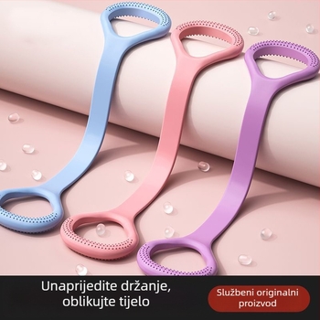 Osmerokraki uređaj za otpor – traka za vježbanje za istezanje leđa i otvaranje ramena, ručke od mekanog silikonskog masirajućeg materijala; Materijal: TPE; Napetost: 8-figura; Pogodno za početnike; Scenariji: fitness i ljepota