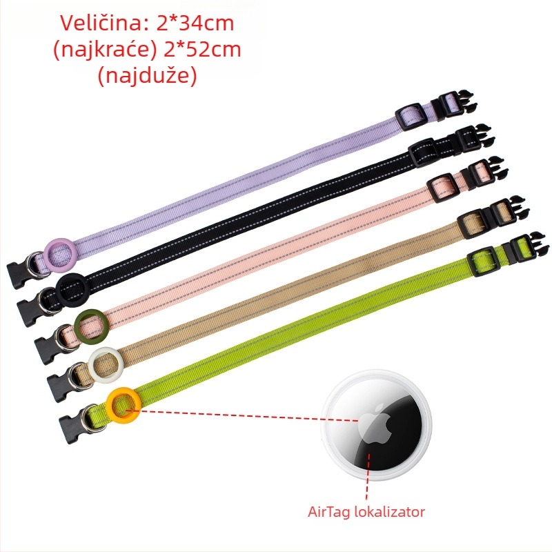 Ovratnik za lociranje kućnih ljubimaca s logom, za mačke i pse, praćenje, anti-izgubljenje, monohromatski uzorak, poliester materijal, pogodan za sve sezone, opća namjena, britski stil