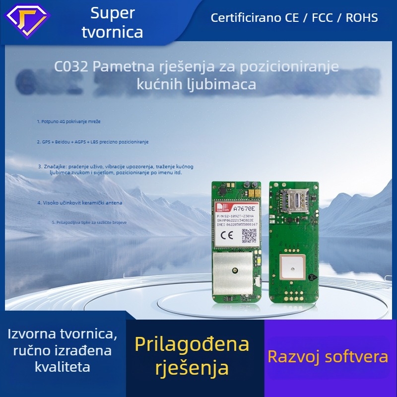GPS lokator za kućne ljubimce 4G, GPS praćenje, Anti-Lost sustav, Kapacitet 10000+