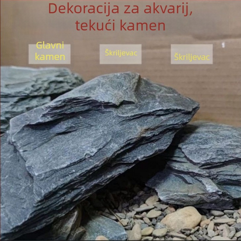 Dekorativni kamen za akvarij – tanke ploče, platforma za sunčanje kornjača
