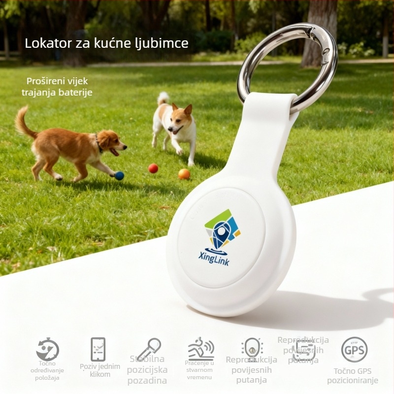 XingLink mini GPS tracker za kućne ljubimce, starije osobe i vrijedne predmete - GPS praćenje, točnost 5 m, baterija 210 mAh, USB 3.0 sučelje, Android iOS aplikacija