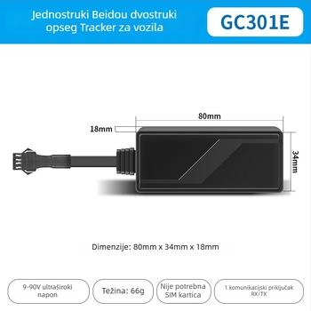 GC301E Beidou dvostruko-frekvencijski lokator vozila za automobile, motocikle i električna dvotočka vozila