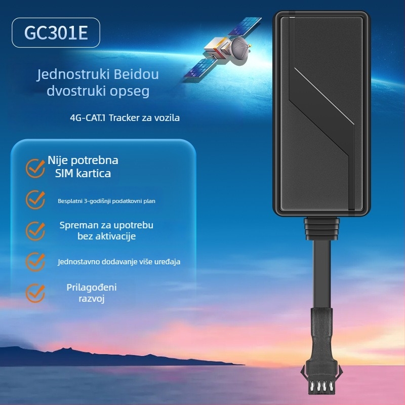 GC301E Beidou dvostruko-frekvencijski lokator vozila za automobile, motocikle i električna dvotočka vozila