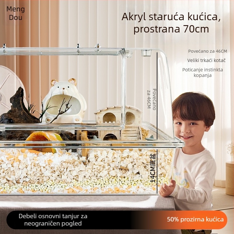 Kavez za hamstera, PET materijal, brend Little Cute Pocket, za sve sezone, težina pakiranja 6,8 kg