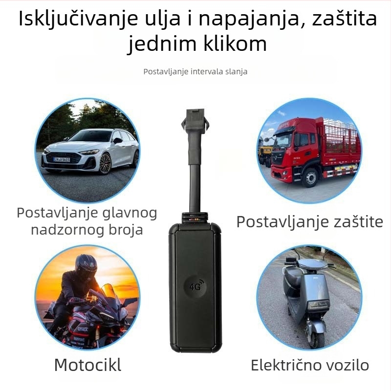 GPS tracker za vozila i motocikle s Beidou satelitnim locatorom (Model: Yl_b808; Bez baterije; Bez ograničenja bežičnog dometa; Materijal: ABS; Težina: 30 g)