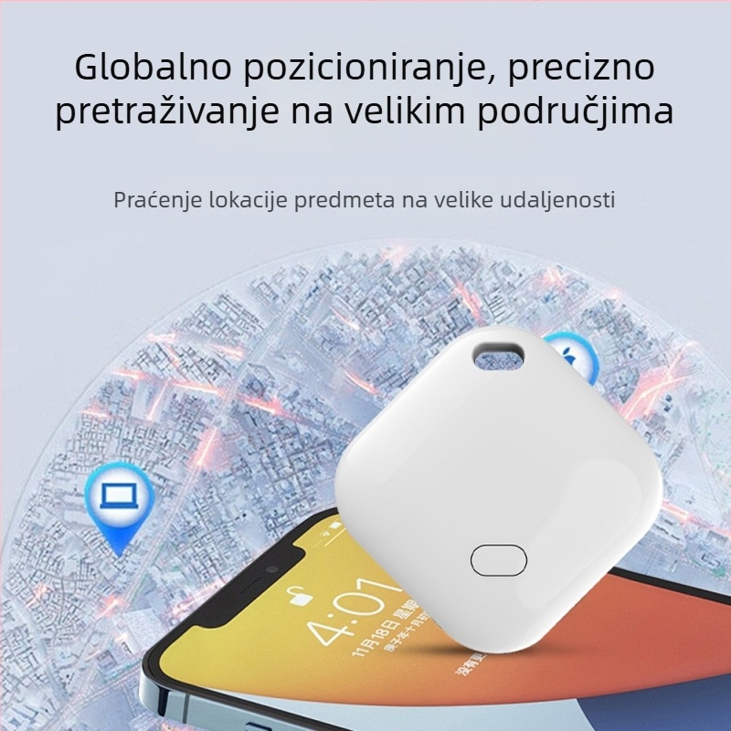 Lokalizator za sprječavanje gubitka za starije osobe, kućne ljubimce i djecu – dvostruki sustav f02-b, GPS pozicioniranje, domet 20 m, kompatibilan s Androidom i iOS-om, težina 7,4 g