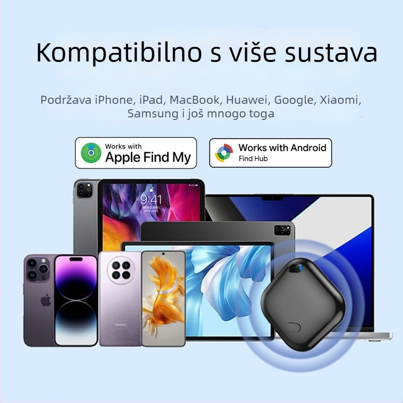 Lokalizator za sprječavanje gubitka za starije osobe, kućne ljubimce i djecu – dvostruki sustav f02-b, GPS pozicioniranje, domet 20 m, kompatibilan s Androidom i iOS-om, težina 7,4 g