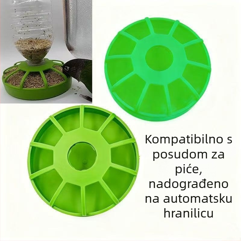 Hrana za papige – okrugla kutija za hranu s dizajnom protiv prskanja, plastika, porijeklo Guangdong, marka Favorite Four, za ptice