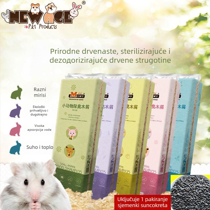 Podloga za male ljubimce od piljevine s dezodorirajućim i grijanjem svojstvima — za hrčice i druge male životinje; Uvoz: Ne; Brand: Drugo; Kategorija: Oprema za hranu kućnih ljubimaca