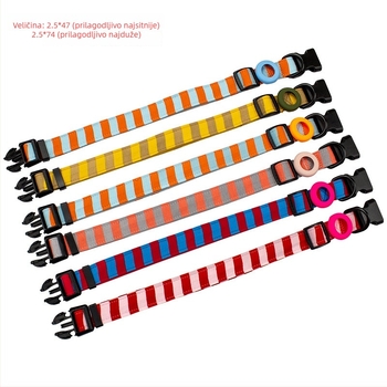 Podesivi kaiš za mačke i pse za Apple AirTag, lokator protiv gubitka, poliester materijal