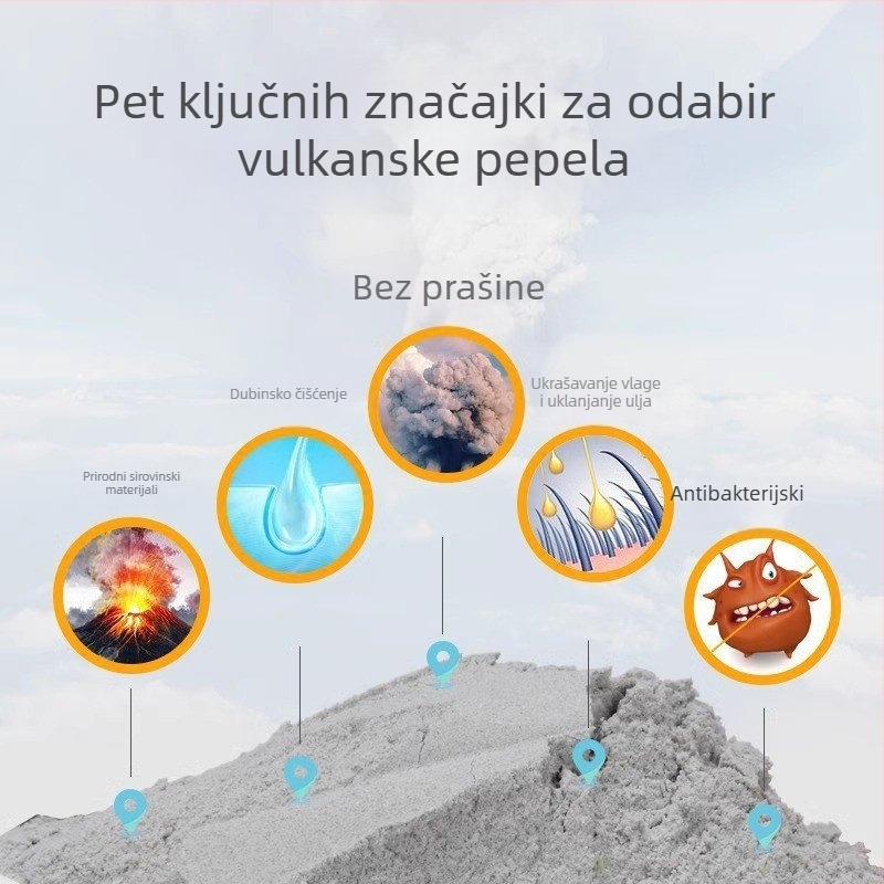 Kupaći pijesak za činčilu s vulkanskim pepelom – dubinsko čišćenje, degreiranje, Yee