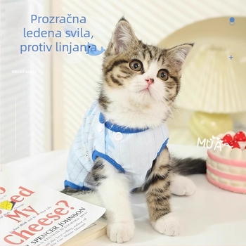Postoperativna odjeća za mačke, prozračna pamuk, zaštita od lizanja