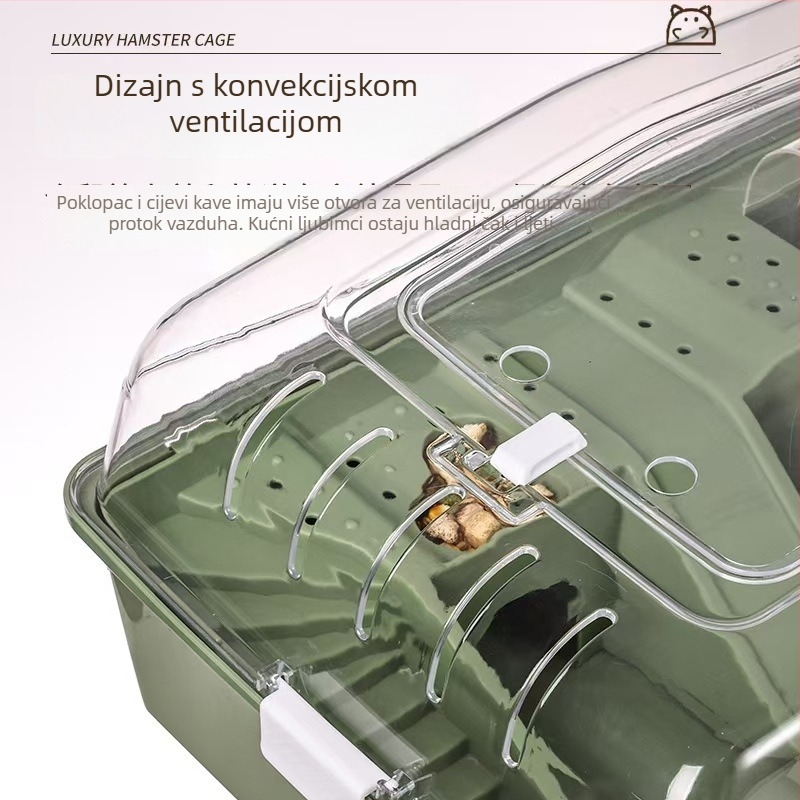 Kavez za hamster – Hamster Villa, prenosiv PP plastika, pravokutnog oblika, za unutarnju i vanjsku upotrebu
