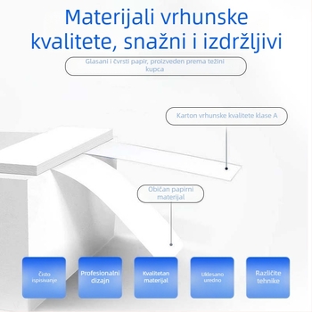 Novogodišnja kutija za poklon od kartona, prilagodljiva; 230 GSM papir; tisak offset, sitotisak, reljef, UV tisak, zlatno/srebro pečat; moguć tisak logotipa; unutarnji i vanjski dimenzije prilagodljive