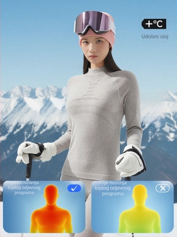 Set osnovnog sloja od merino vune, brzo suši, unisex, odvlačenje vlage, kompresija