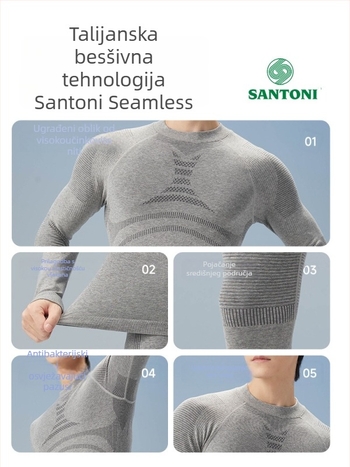 Set osnovnog sloja od merino vune, brzo suši, unisex, odvlačenje vlage, kompresija
