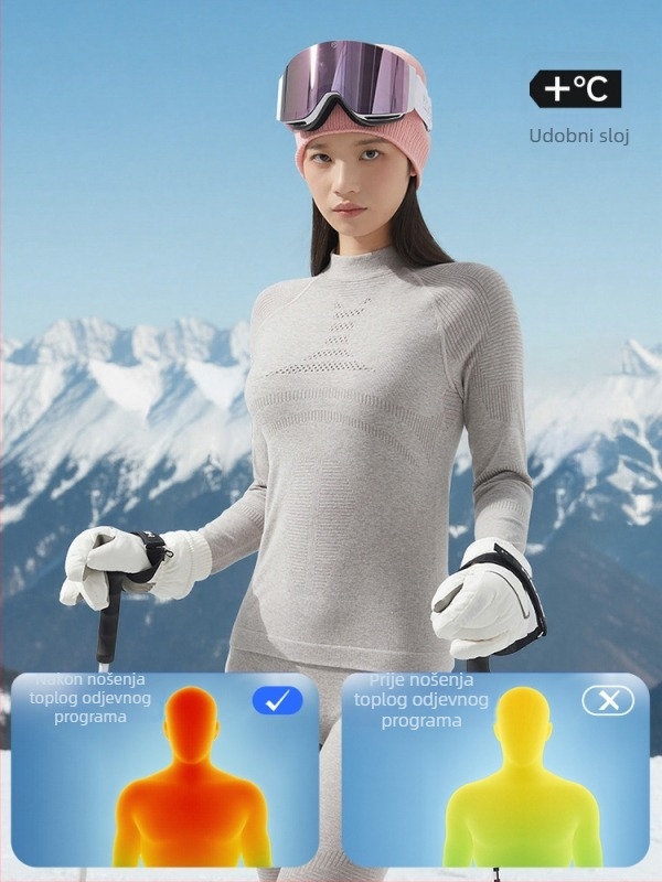 Set osnovnog sloja od merino vune, brzo suši, unisex, odvlačenje vlage, kompresija