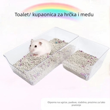 Dvostruka hamster kupaonica i toalet s pijeskom