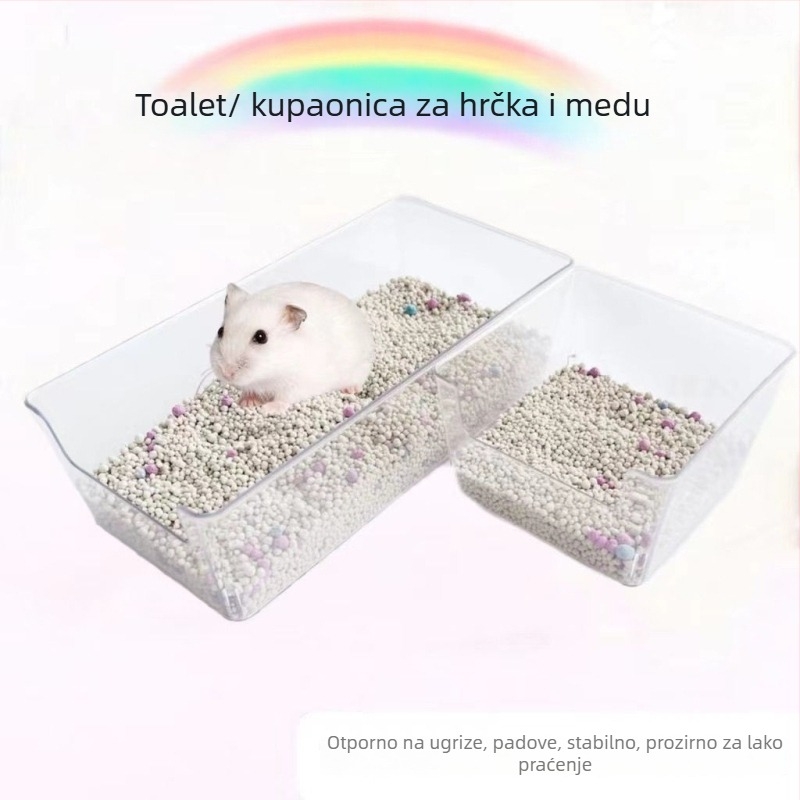 Dvostruka hamster kupaonica i toalet s pijeskom