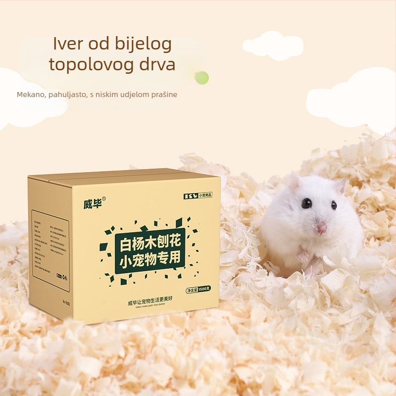 Podlog za hamster od drvenih strugot s deodoransom i pijeskom za mokraću – ljetni set dodataka za habitat