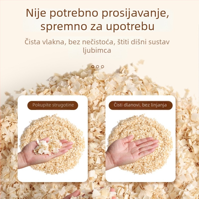 Podlog za hamster od drvenih strugot s deodoransom i pijeskom za mokraću – ljetni set dodataka za habitat