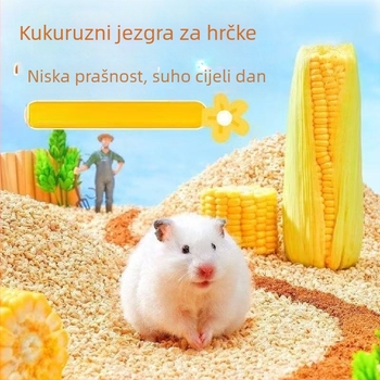 Podloga za hrčka: kukuruzna posteljina, drveni piljevina i urin pijesak za zlatne hrčke