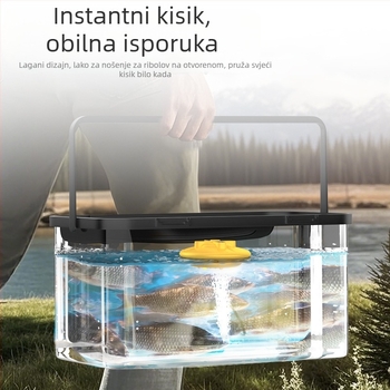 Akvarijska pumpa za kisik s plutajućim dizajnom, vodootporna, vrlo tiha, DC napajanje, težina 255 g, buka 32 dB
