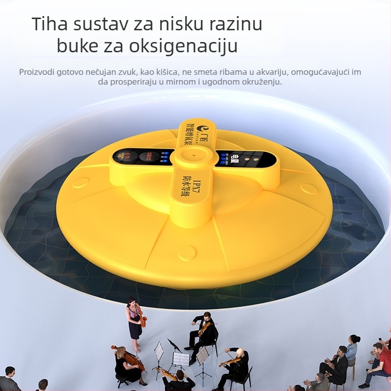 Akvarijska pumpa za kisik s plutajućim dizajnom, vodootporna, vrlo tiha, DC napajanje, težina 255 g, buka 32 dB
