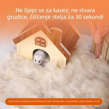 Hamster kapok pamučna posteljina, zimska grijaća podloga za male kućne ljubimce, materijal: papir-pamučno vlakno, deodorirajuće drvene strugotine