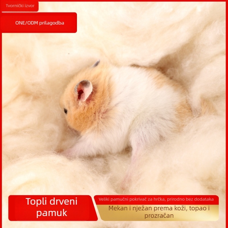 Hamster kapok pamučna posteljina, zimska grijaća podloga za male kućne ljubimce, materijal: papir-pamučno vlakno, deodorirajuće drvene strugotine