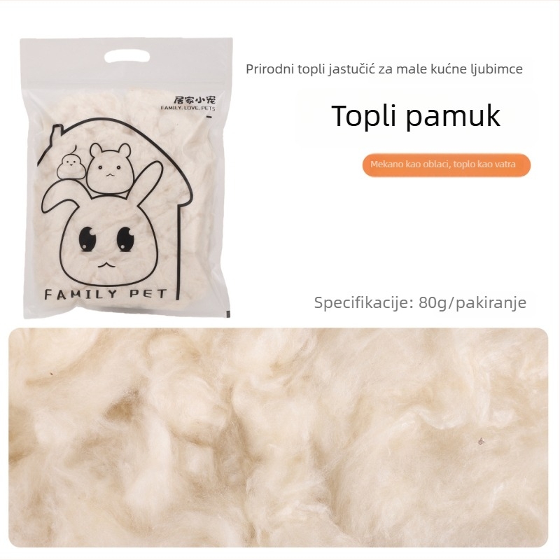 Hamster kapok pamučna posteljina, zimska grijaća podloga za male kućne ljubimce, materijal: papir-pamučno vlakno, deodorirajuće drvene strugotine