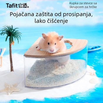Prozirni akrilni set za kupanje hamstera – toaletni bazen i posuda za pijesak; Podrijetlo: Kina; Značka: It is suitable