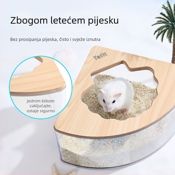 Prozirni akrilni set za kupanje hamstera – toaletni bazen i posuda za pijesak; Podrijetlo: Kina; Značka: It is suitable