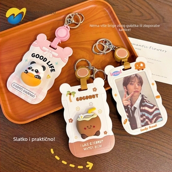 Držač kartice s razvlačnim remenom (badge reel), Cartoon stil, ABS materijal, za studentske kampus kartice i službene iskaznice